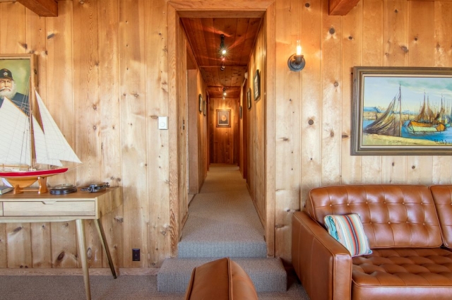 Salal Bluff Oceanfront Cottage Living Room Hallway